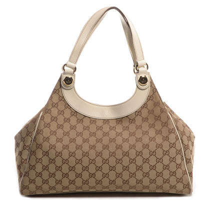 Gucci Monogram Charmy Medium Shoulder Bag Off White 1 of 8