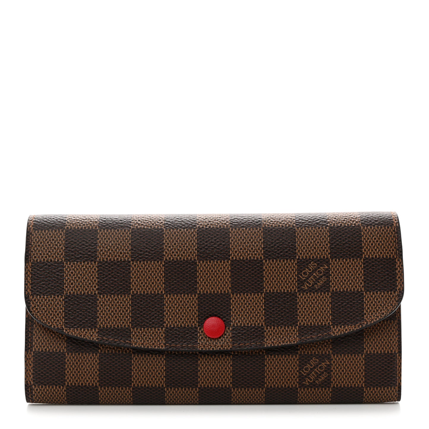 Damier Ebene Emilie Wallet Red