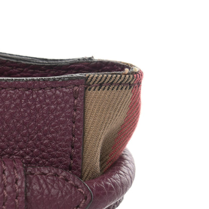 Burberry Grainy Calfskin House Check Small Banner Tote Mahogany Red 12 of 12