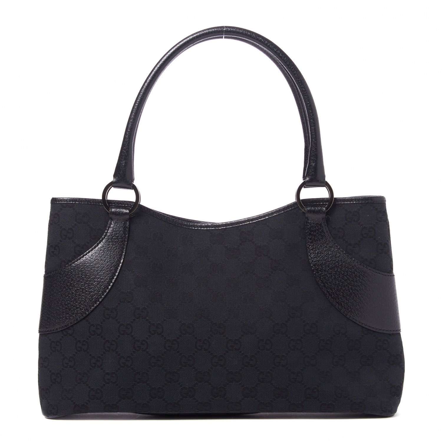 Gucci Monogram Shoulder Bag Black 1 of 7
