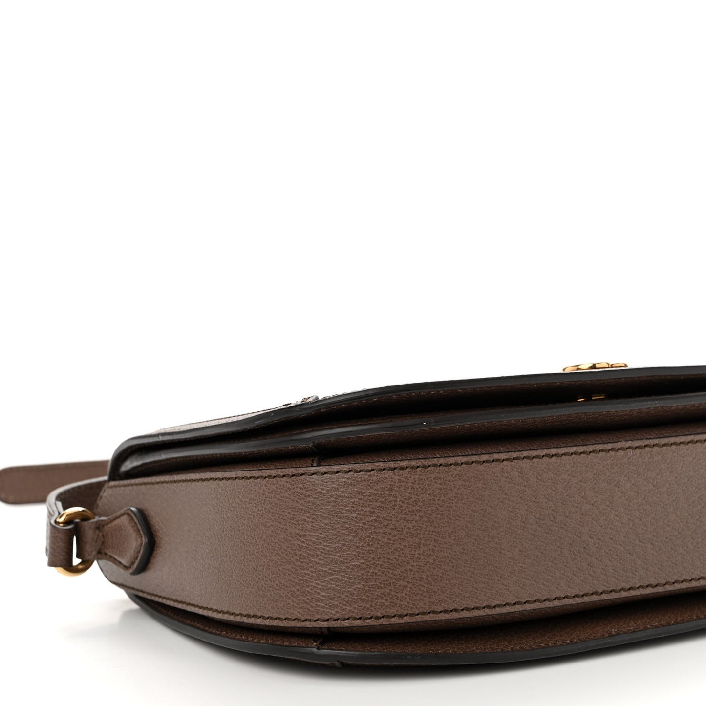 GG Supreme Monogram Web Small Ophidia Flap Messenger Bag Brown