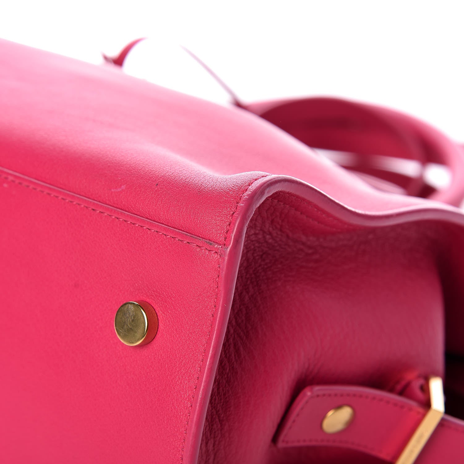 Saint Laurent Smooth Calfskin Small Monogram Cabas Bubblegum 9 of 12