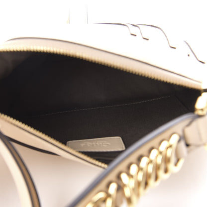 Chloe Shiny Calfskin Small Marcie Saddle Shoulder Bag Cream 5 of 9