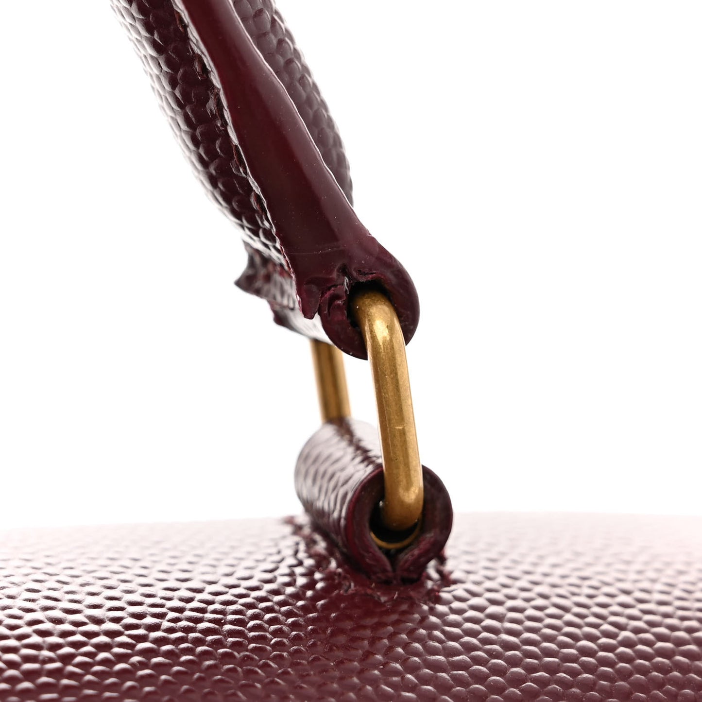 Grain de Poudre Medium Classic Monogram Cassandra Top Handle Rouge Legion