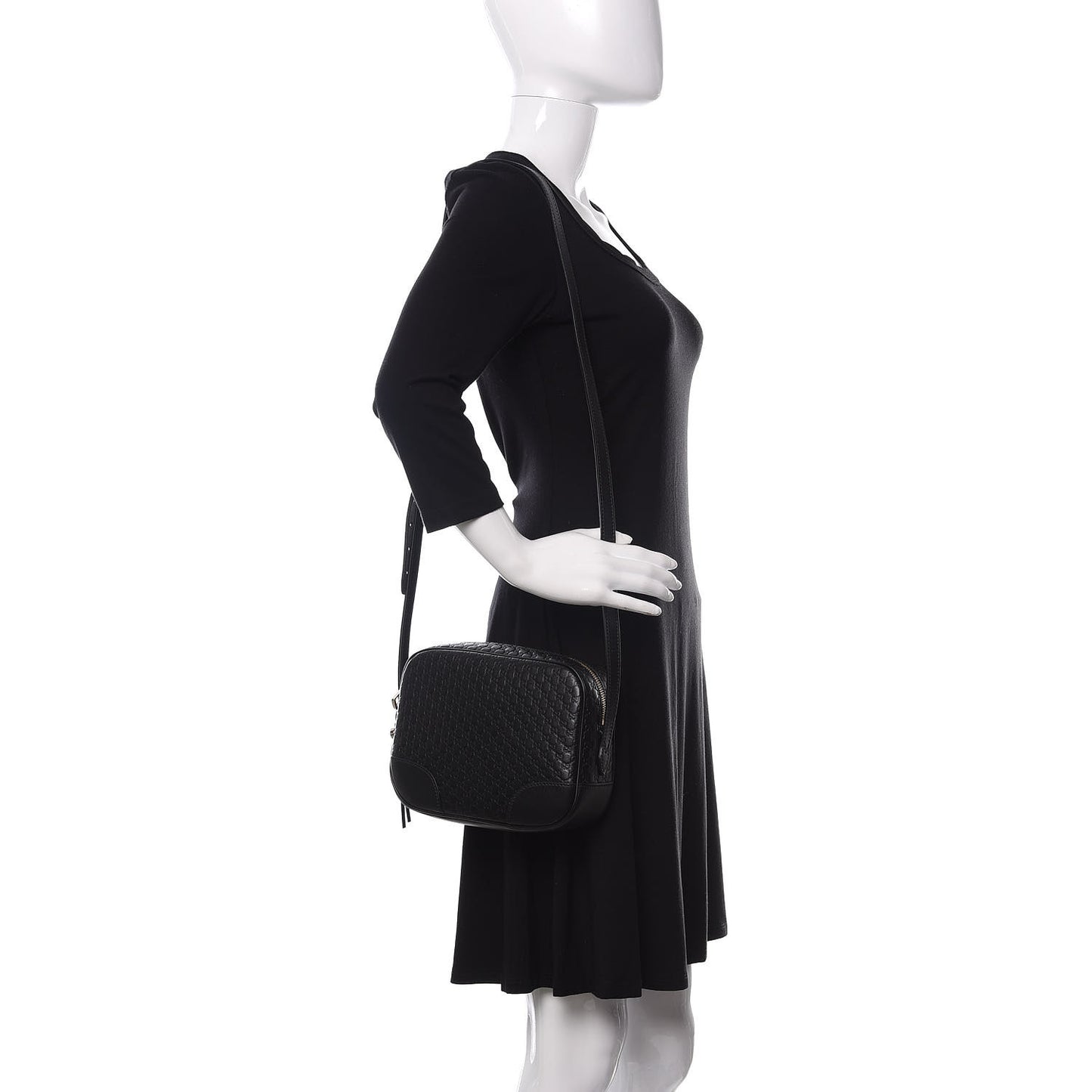 Microguccissima Mini Bree Messenger Bag Black