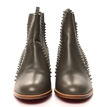 Christian Louboutin Calfskin Spikes Zefira Outline 85 Boots 41 Beige 2 of 8