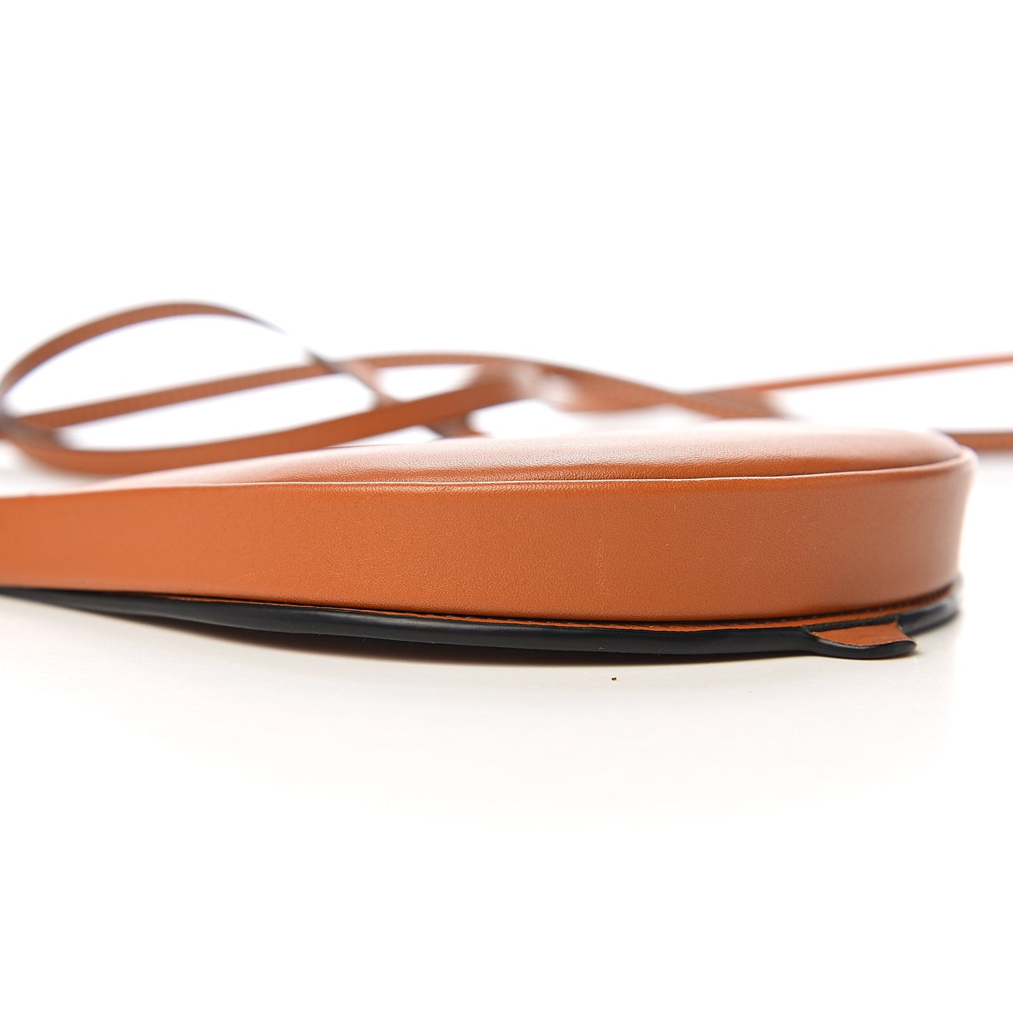 Soft Calfskin Large Heel Pouch Tan