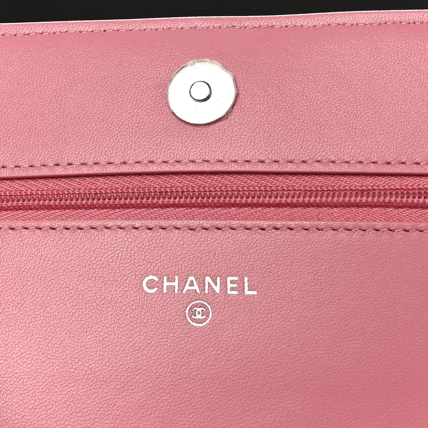 Chanel Lambskin Quilted Crystal Star Wallet On Chain WOC Pink 6 of 11