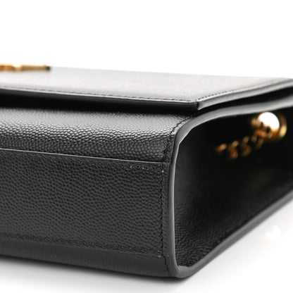 Saint Laurent Grain De Poudre Medium Classic Monogram Kate Satchel Black 11 of 11