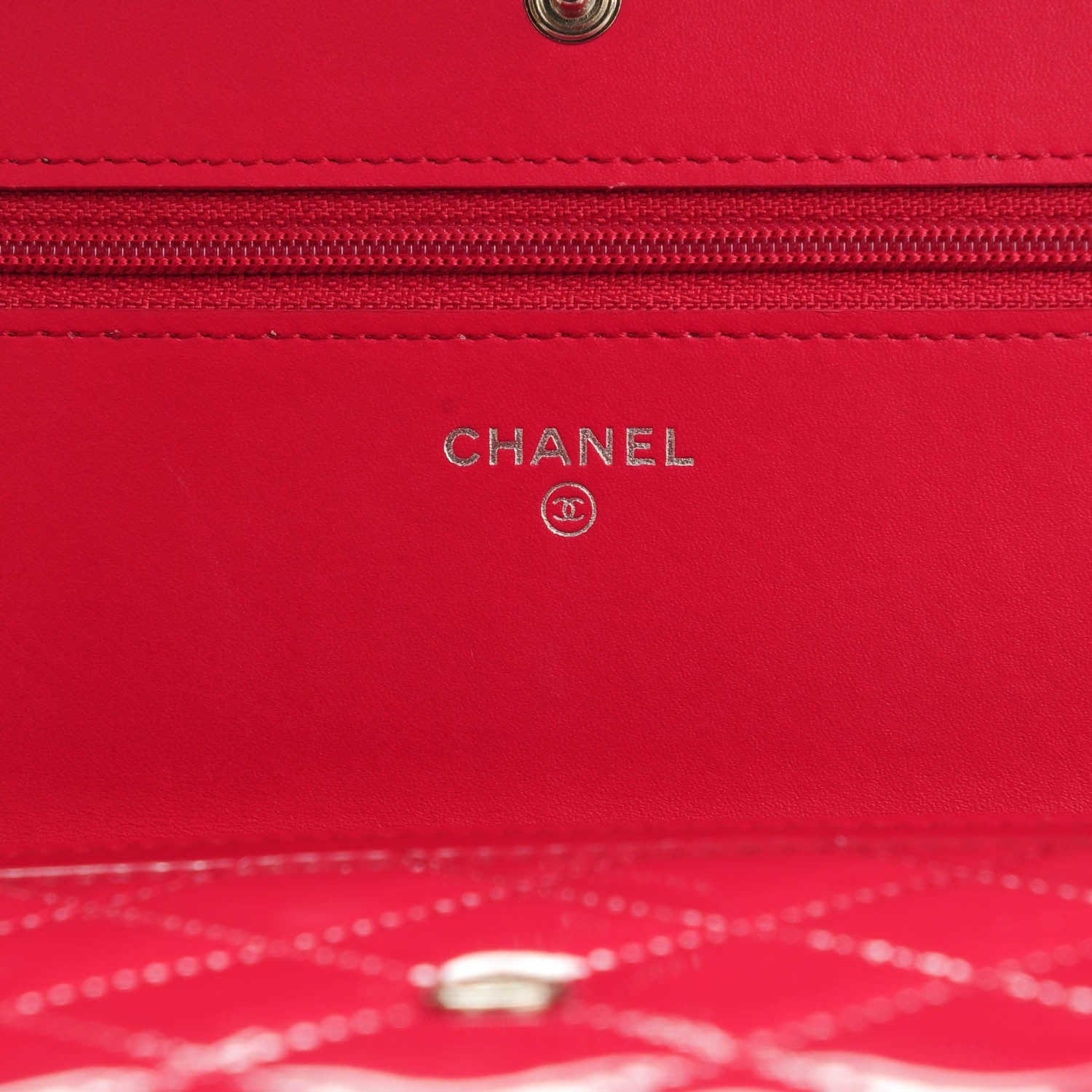 Chanel Patent Calfskin Quilted Boy Wallet On Chain WOC Pink 6 of 8