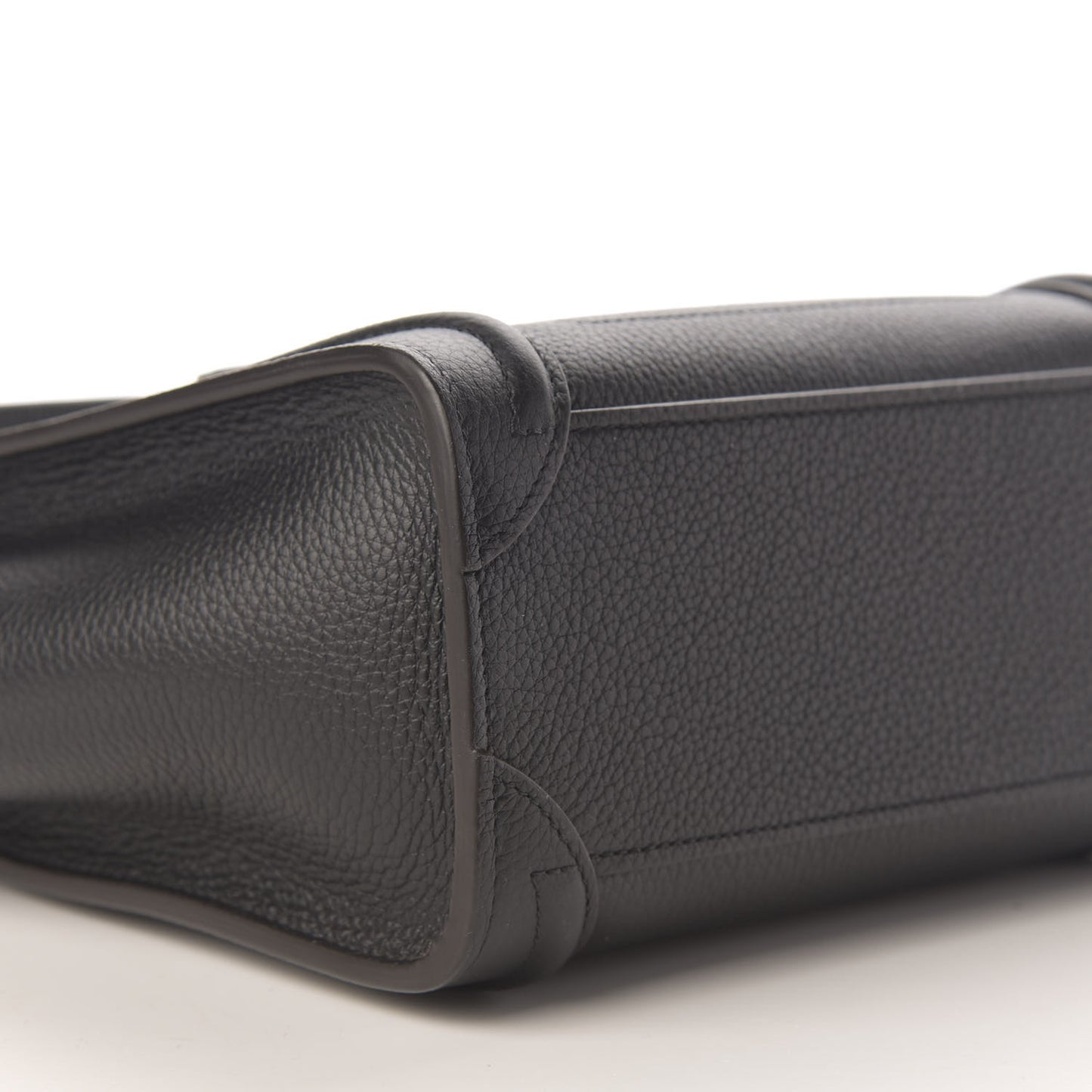 Drummed Calfskin Nano Luggage Black