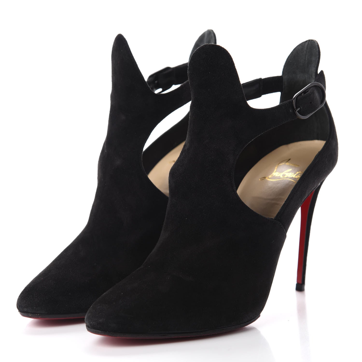 Christian Louboutin Veau Velours Canadada 100 Booties 36.5 Black 3 of 9