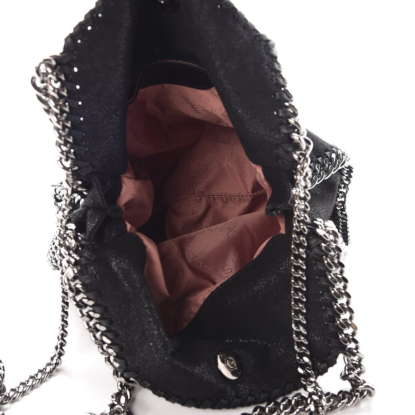 Shaggy Deer Mini Falabella Fold Over Tote Black
