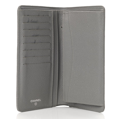 Chanel Caviar Quilted Yen Wallet Grey 5 of 12