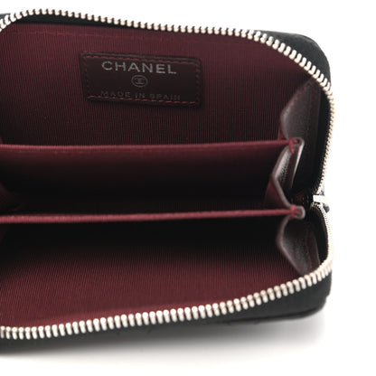 Chanel Lambskin Quilted Zip Coin Purse Black 5 of 7