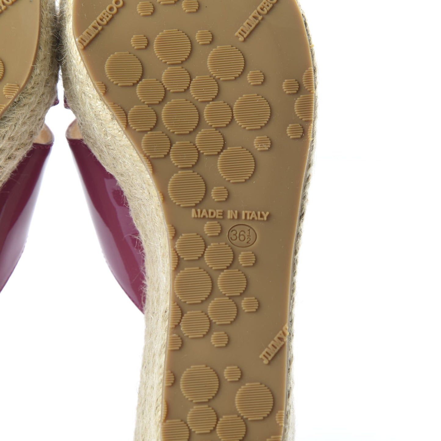 Patent Paisley Cork Wedge Sandals 36.5 Cyclamen