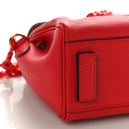 Versace Calfskin Small Medusa Top Handle Handbag Red 7 of 8