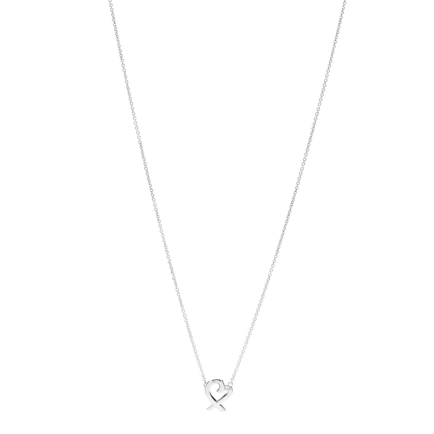 Tiffany Sterling Silver Mini Paloma Picasso Loving Heart Pendant Necklace 1 of 5