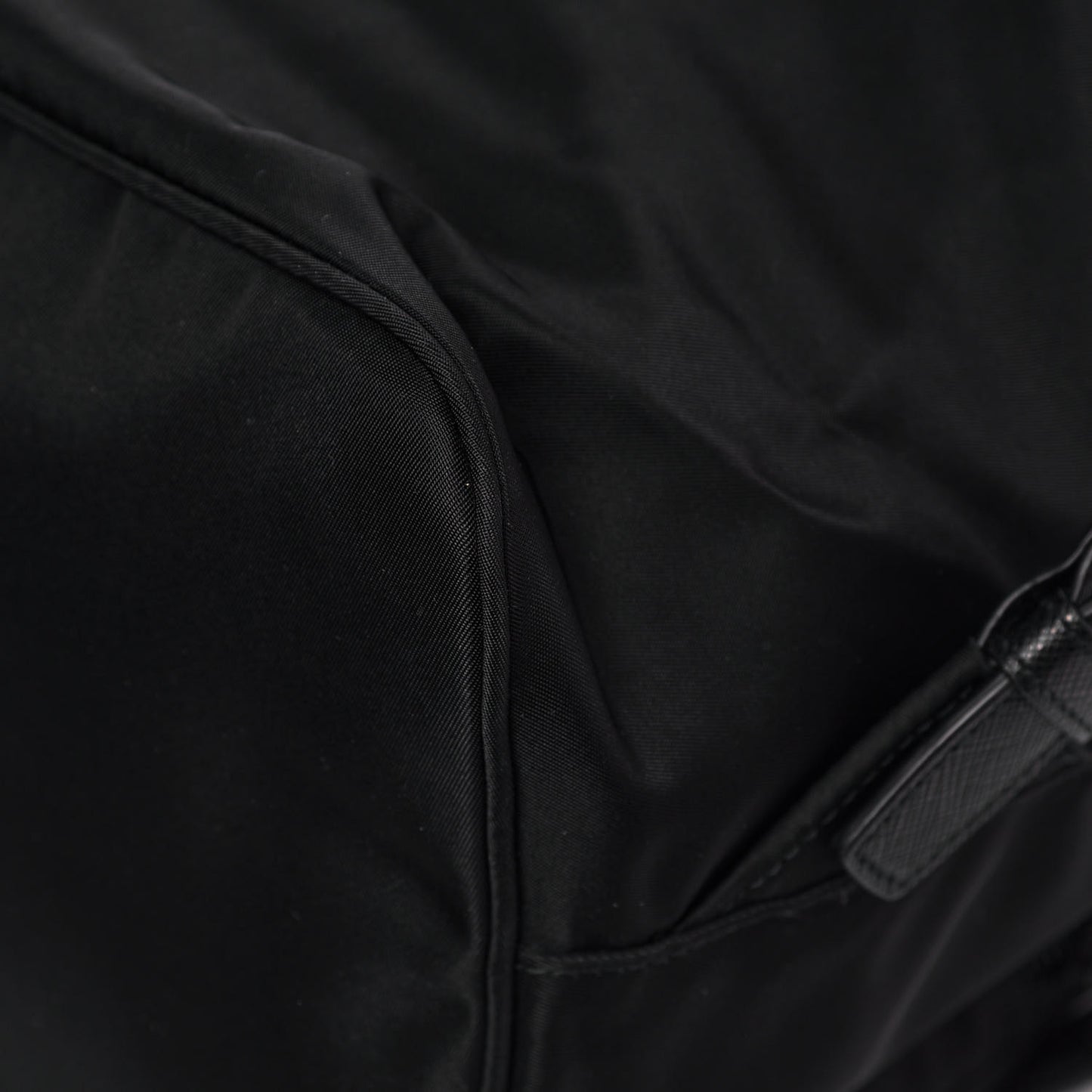 Tessuto Nylon Vela Saffiano Large Backpack Black