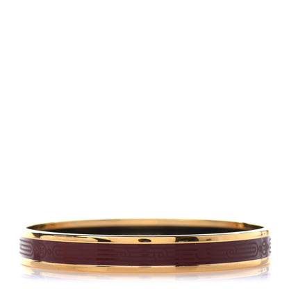 Hermes Enamel Printed Narrow Sellier Bracelet 65 Bourgogne 3 of 5