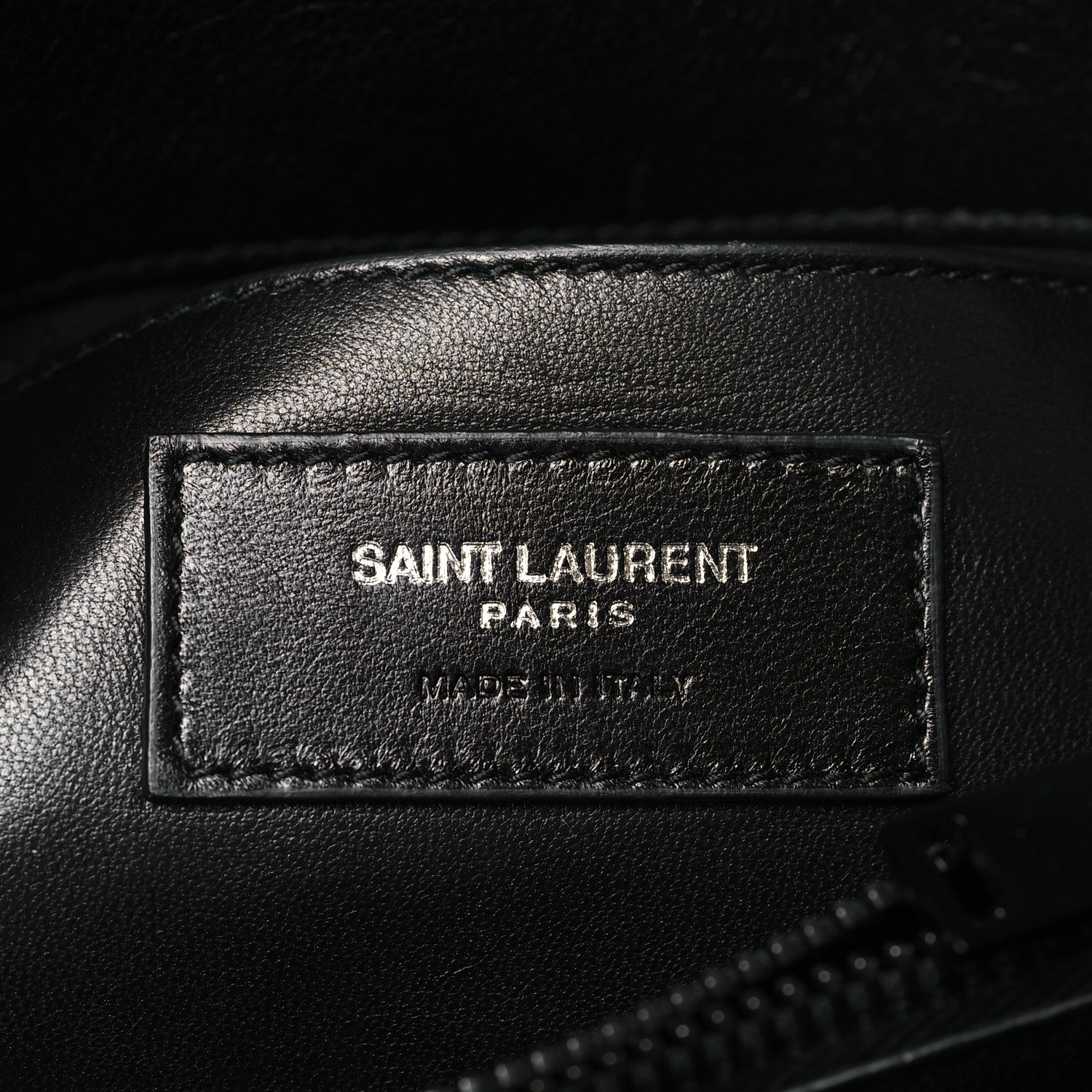 Saint Laurent Sheepskin Matelasse Chevron Monogram Monochrome Medium College Bag Black 6 of 11