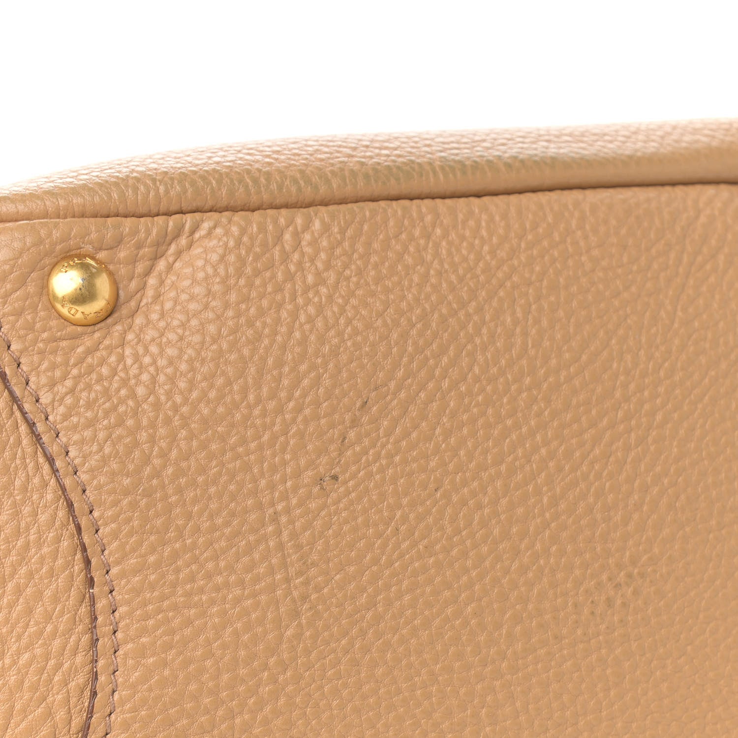 Prada Vitello Daino Side Pocket Hobo Naturale 7 of 12