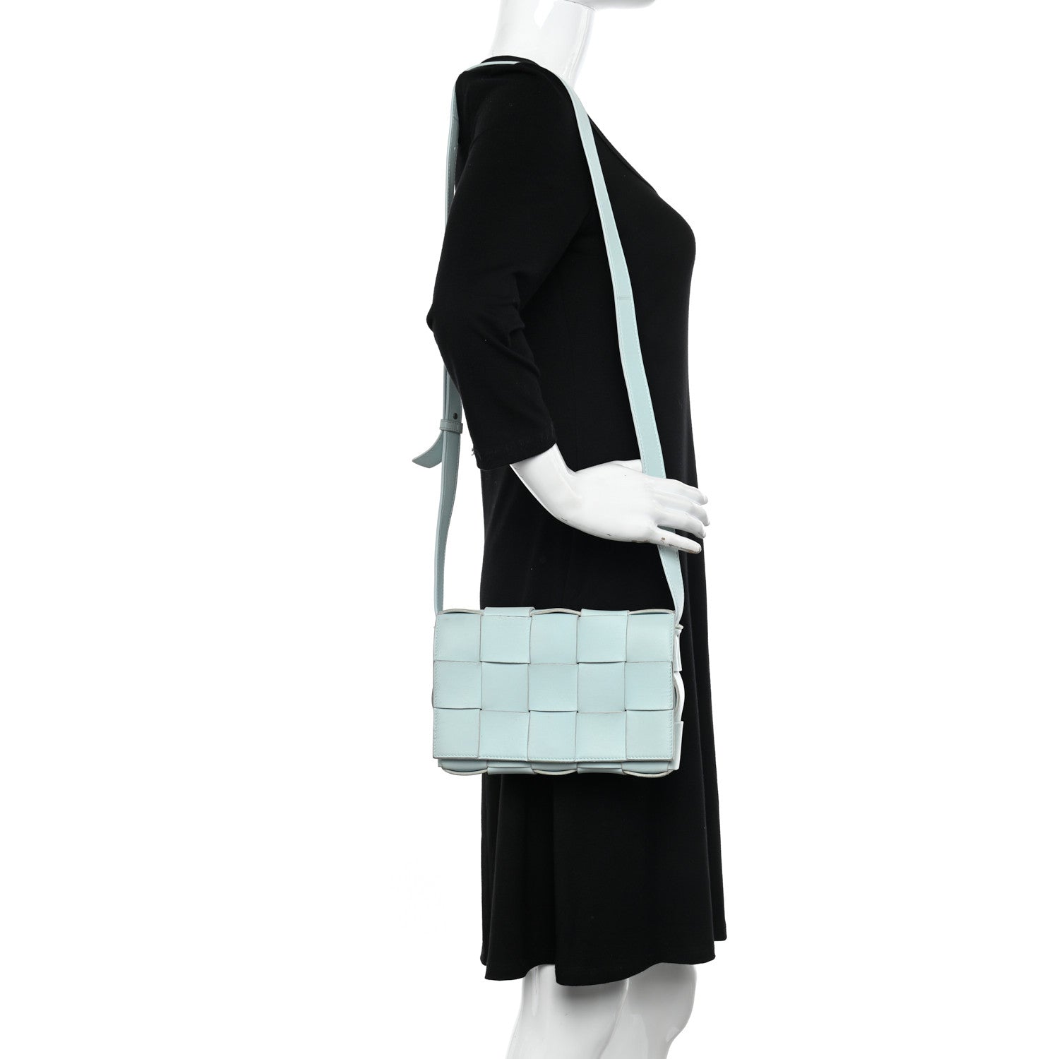Bottega Veneta Nappa Maxi Intreccio Cassette Bag Teal Washed 2 of 13