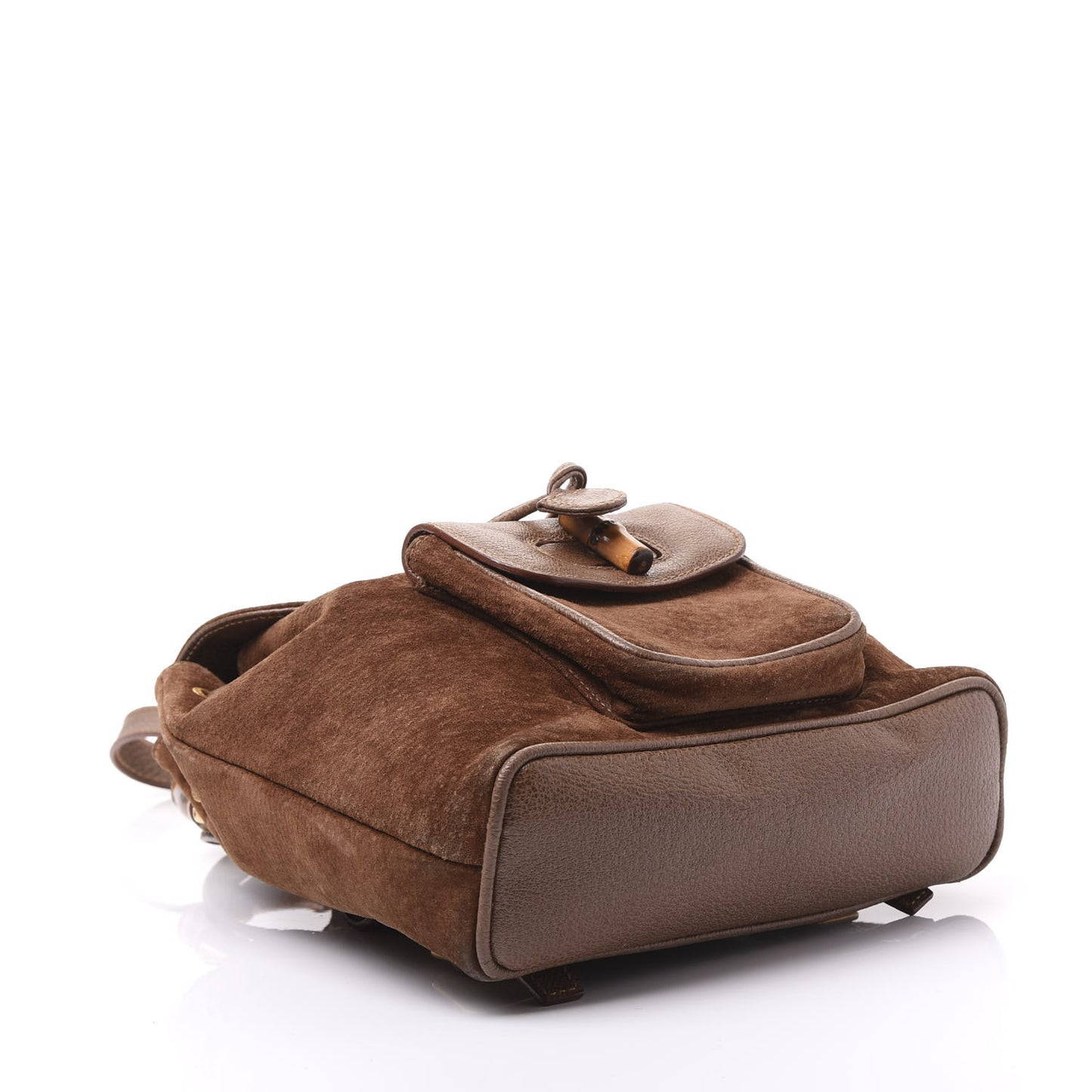Suede Bamboo Backpack Brown
