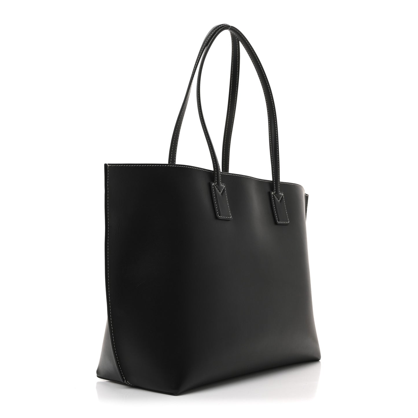 Calfskin Monogram Motif TB Medium Soft Tote Black