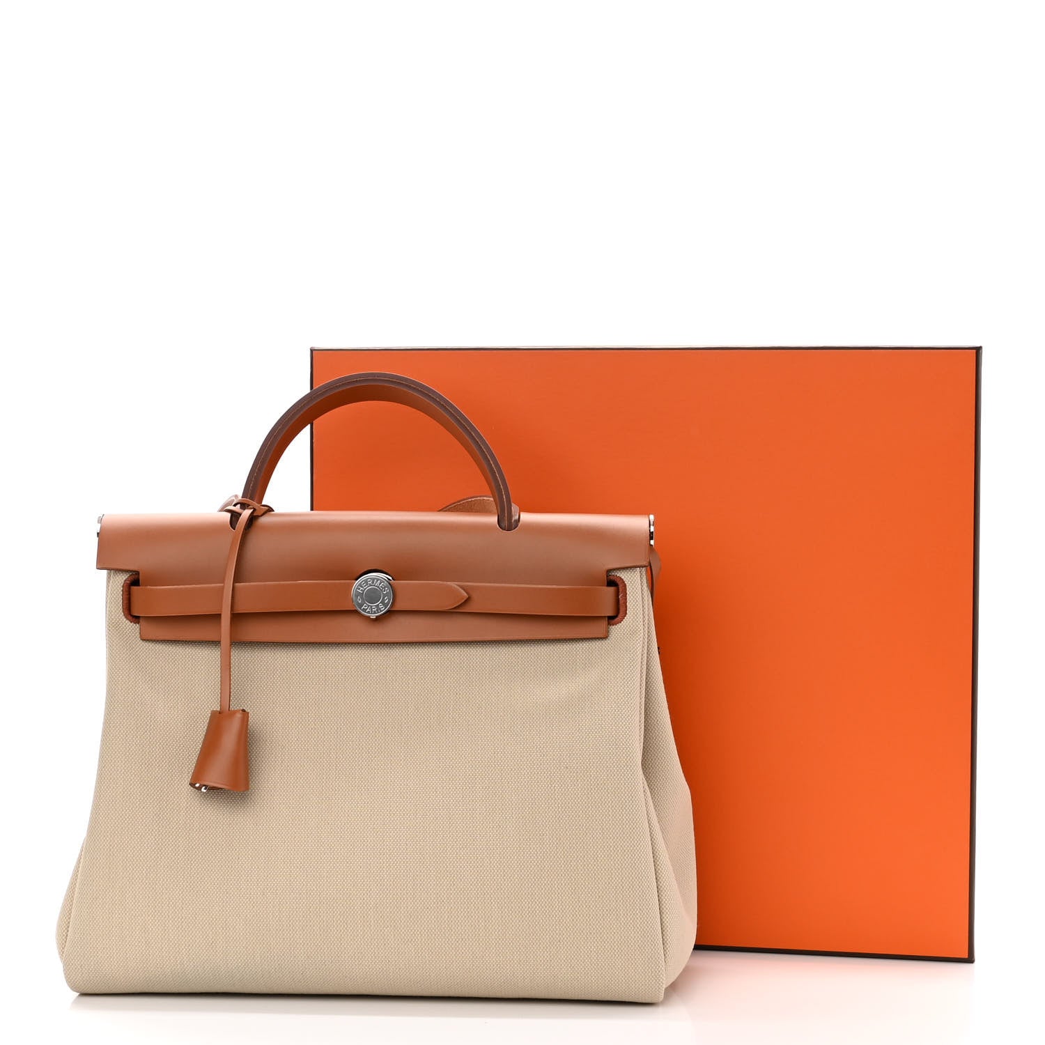 Hermes Vache Hunter Criss Viking Herbag Zip Retourne 31 PM Beton Fauve 12 of 12