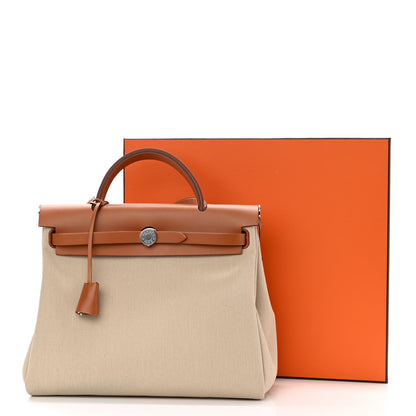 Hermes Vache Hunter Criss Viking Herbag Zip Retourne 31 PM Beton Fauve 12 of 12