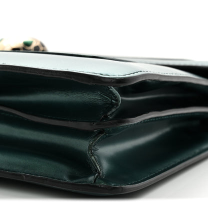 Bulgari Iridescent Calfskin Serpenti Forever Shoulder Bag Emerald Green 9 of 12