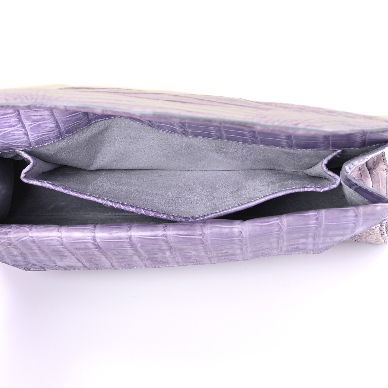 Nancy Gonzalez Crocodile Envelope Clutch Lilac 4 of 9
