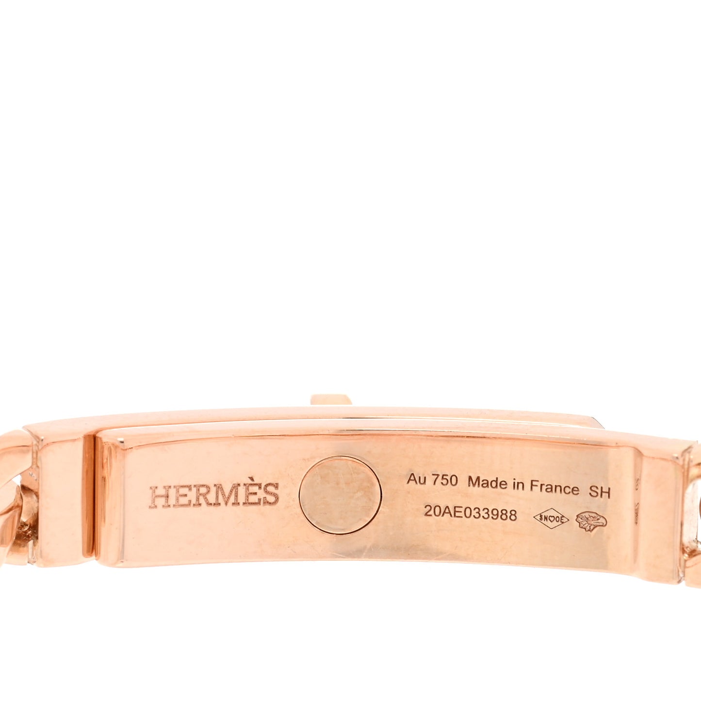 18K Rose Gold Diamond PM Kelly Gourmette Bracelet