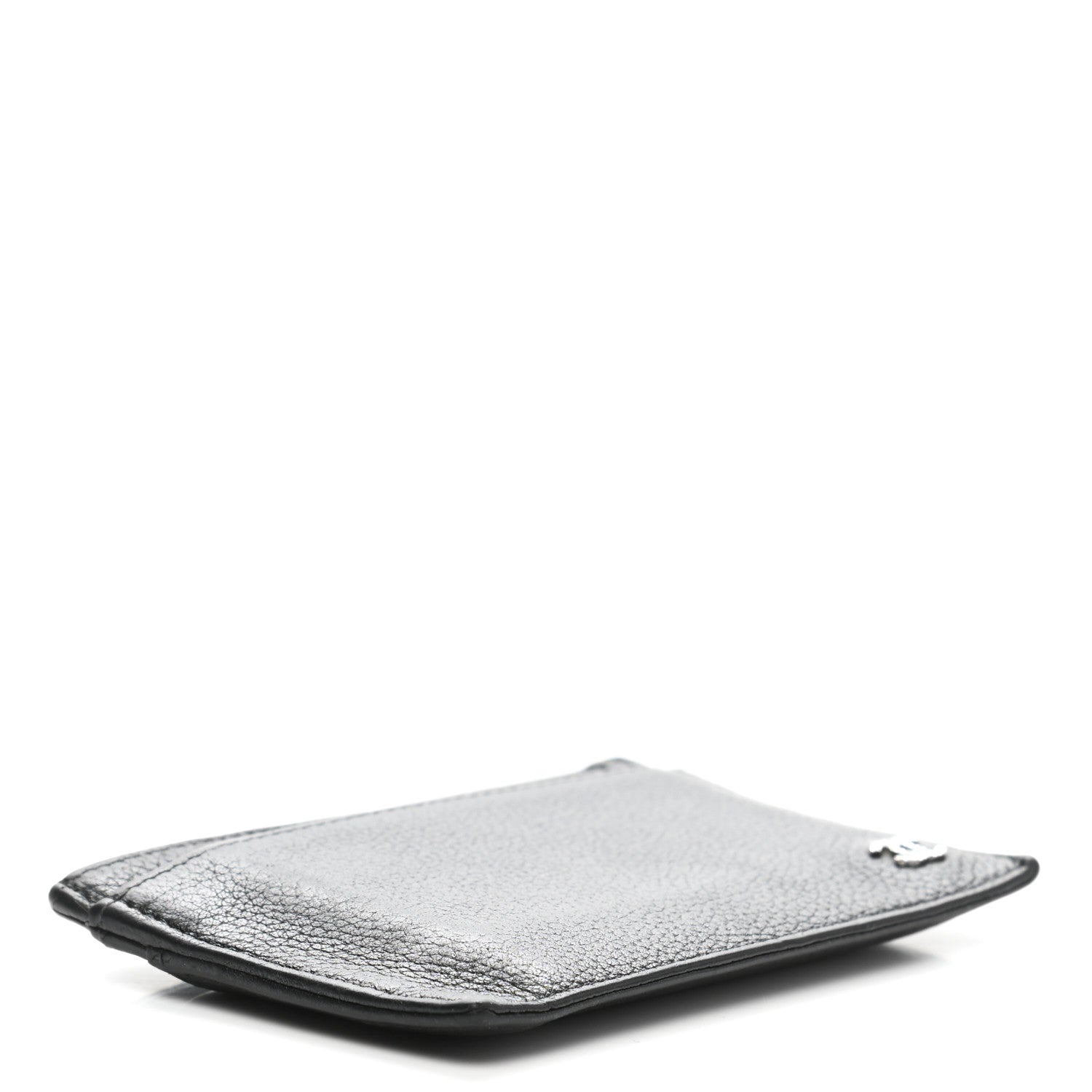 Chanel Grained Calfskin CC Card Holder Black 4 of 10