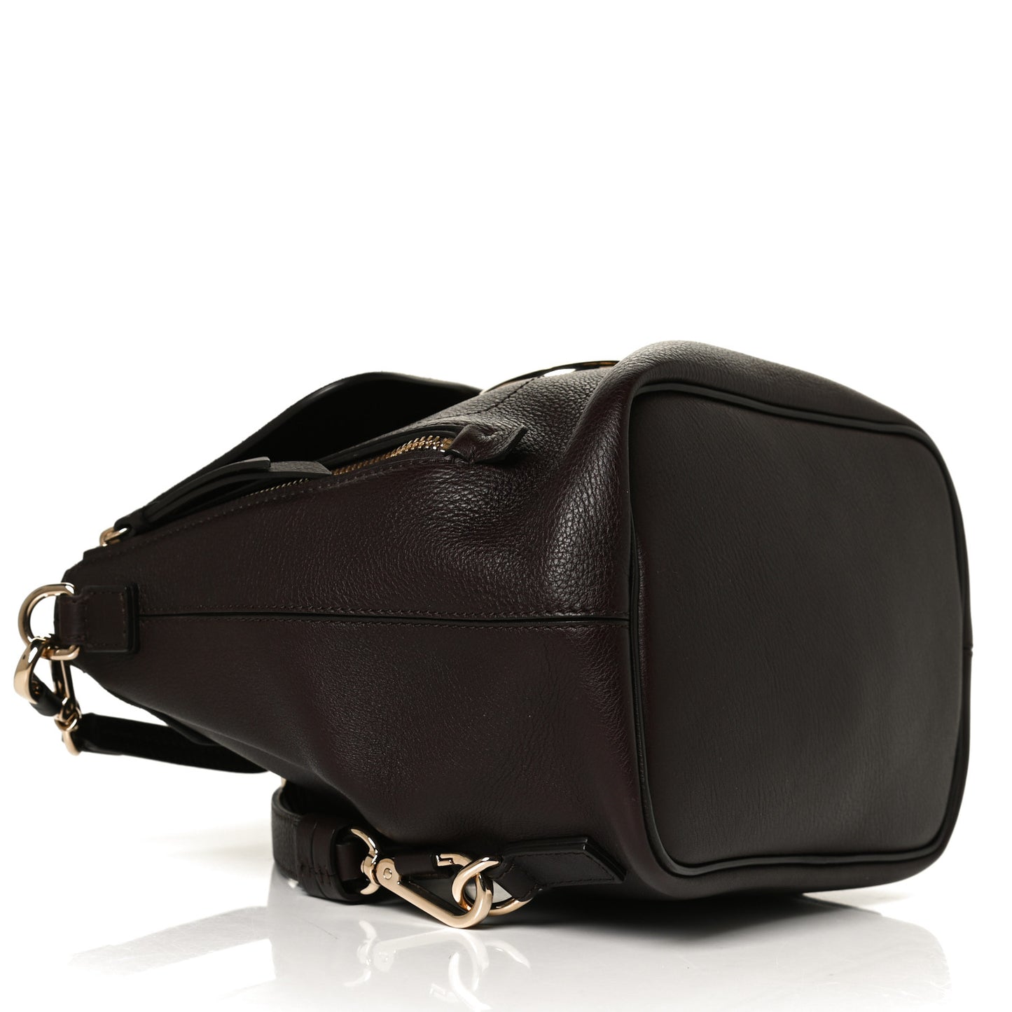 Suede Calfskin Small Faye Backpack Carbon Brown