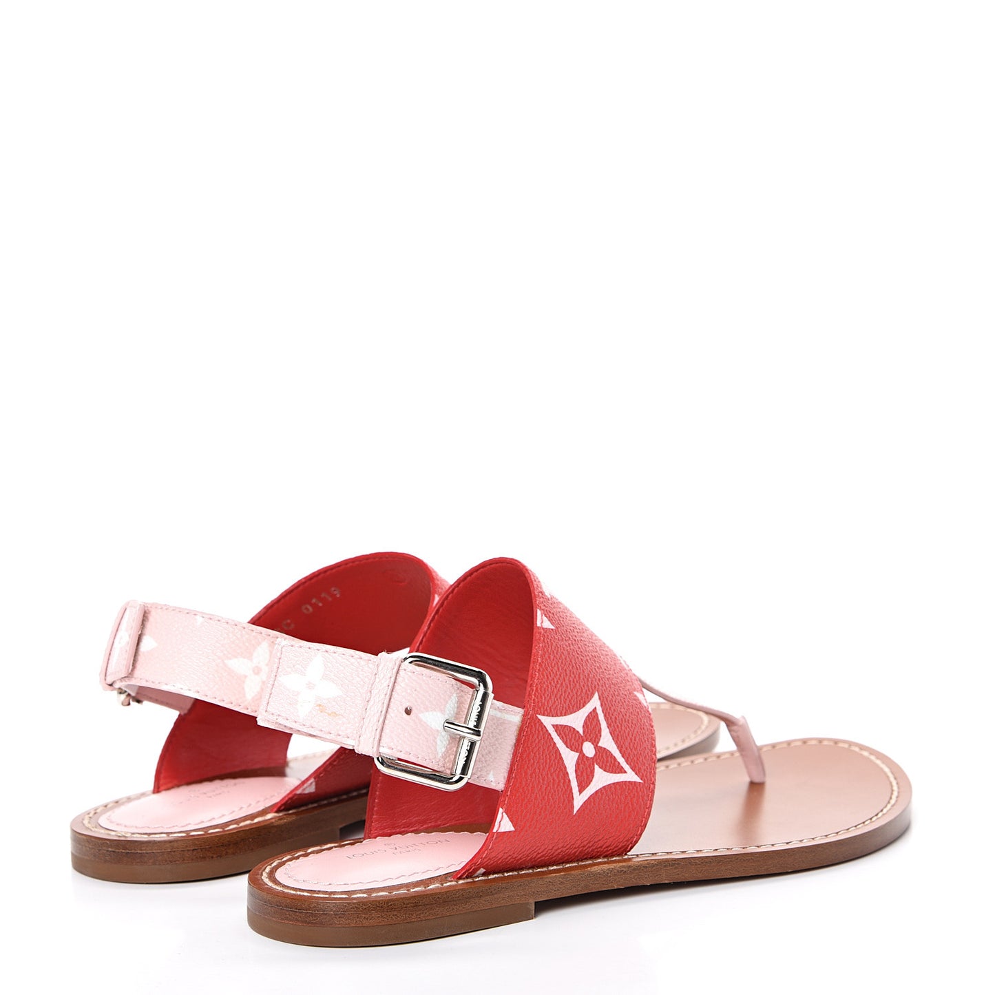 Monogram Giant Sandals 37.5 Rouge