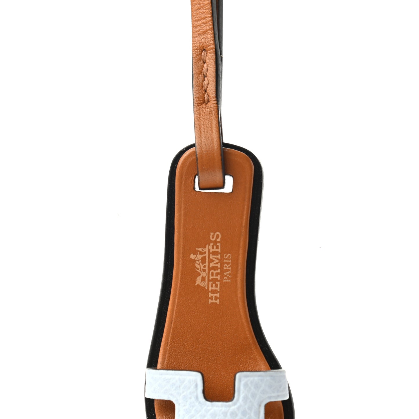 Epsom Butler Calfskin Hunter Oran Nano Bag Charm Bleu Brume