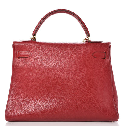 Hermes Taurillon Clemence Retourne Kelly 32 Rouge 4 of 41
