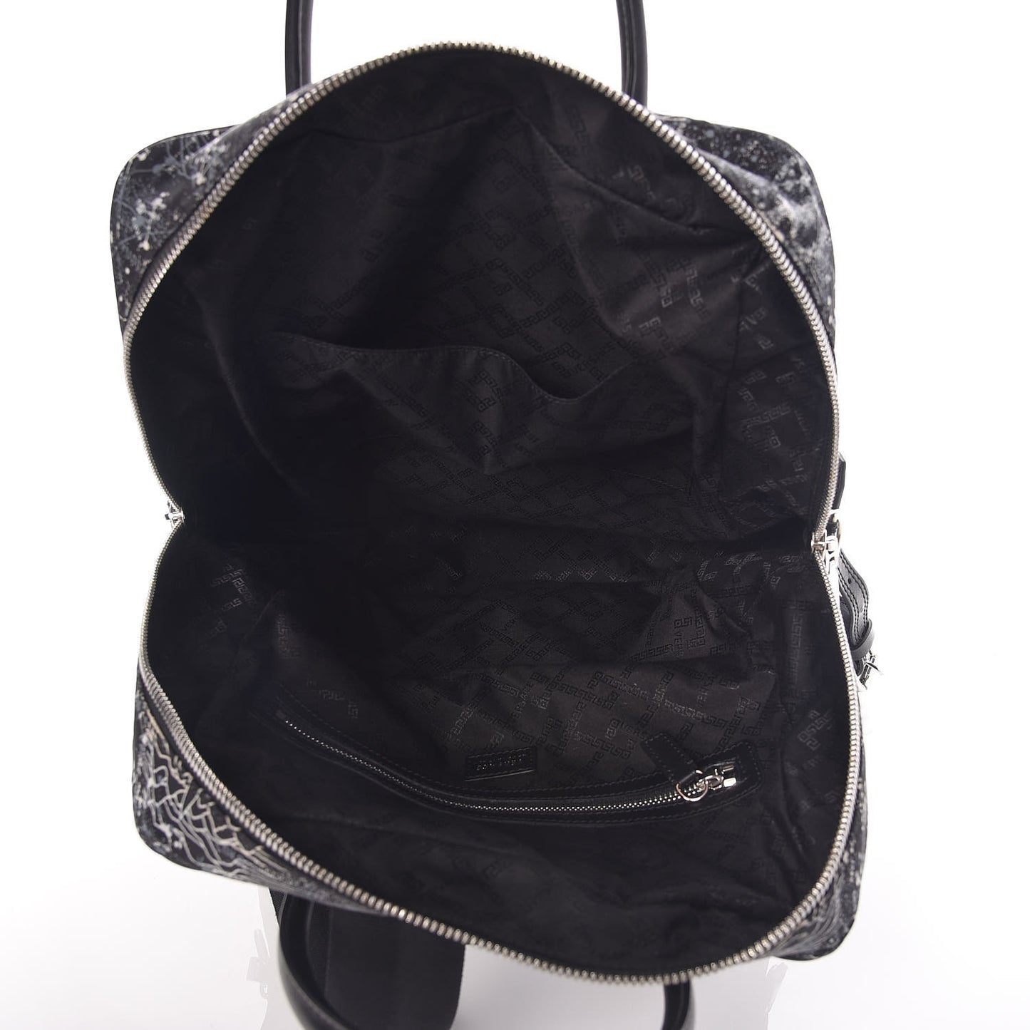 Nylon Palazzo Astrology Zip Top Backpack Black