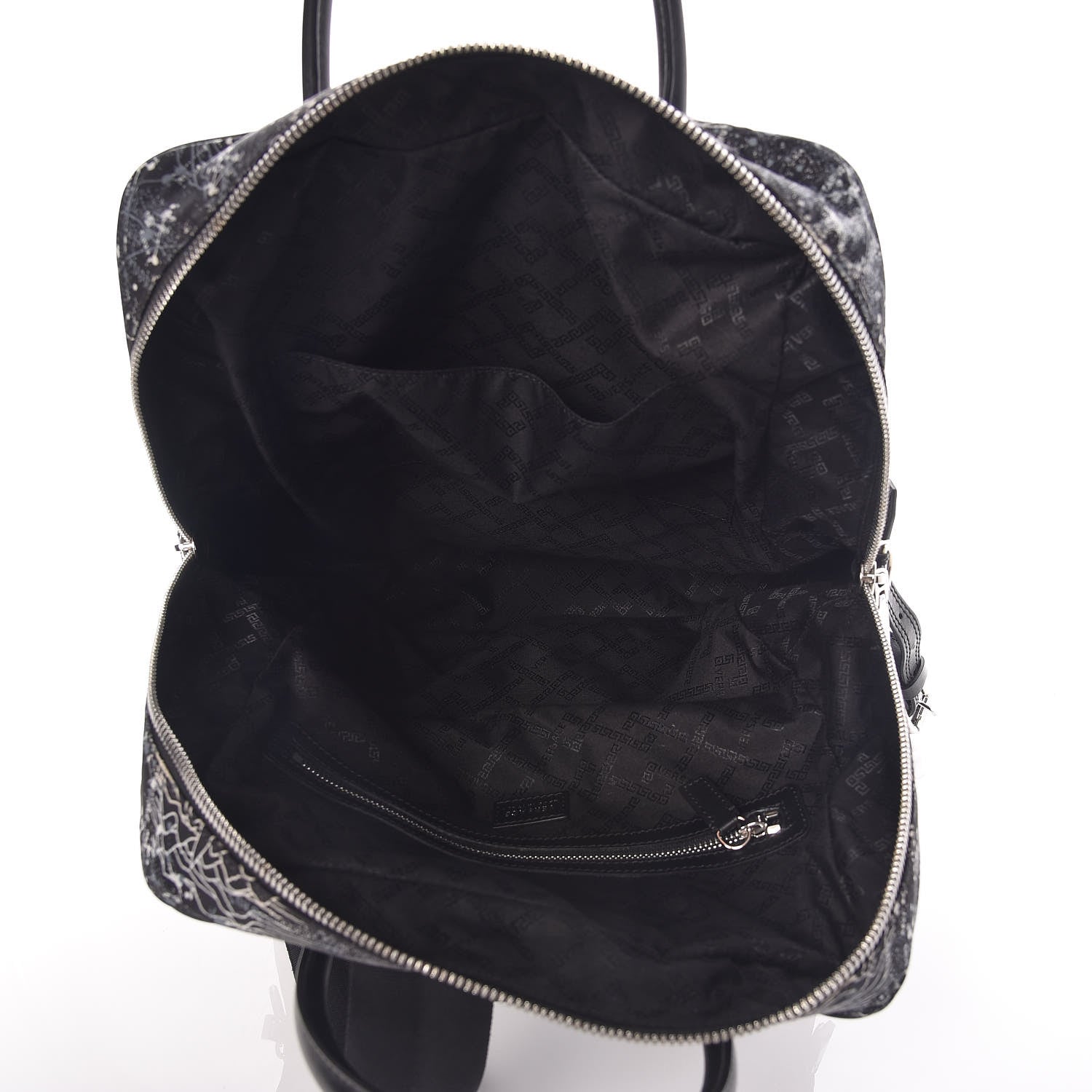 Versace Nylon Palazzo Astrology Zip Top Backpack Black 7 of 8