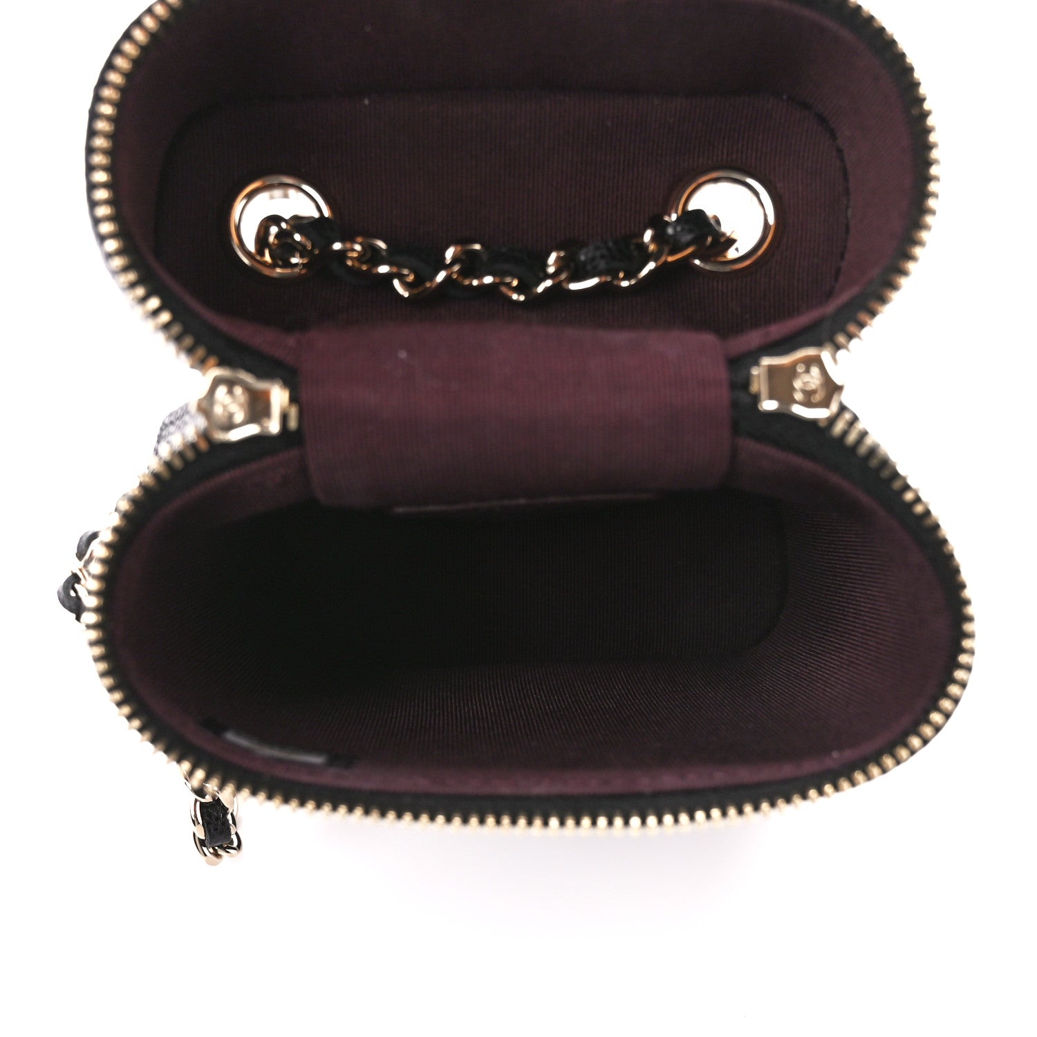 Chanel Caviar Quilted Phone Holder With Chain Black 5 of 10