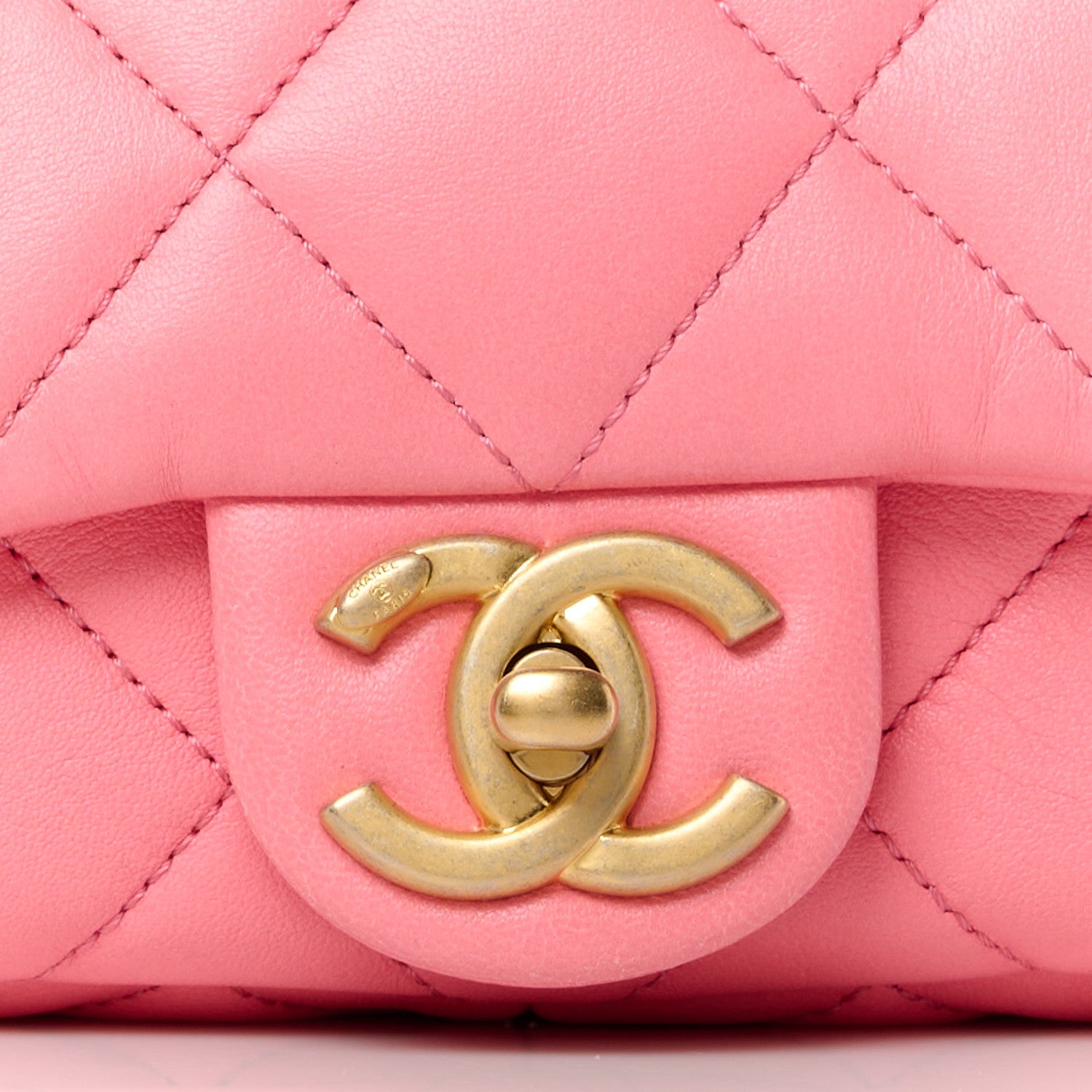 Chanel Lambskin Quilted Mini Funky Town Flap Pink 9 of 11