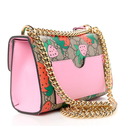 Gucci GG Supreme Monogram Strawberry Small Padlock Shoulder Bag 3 of 12
