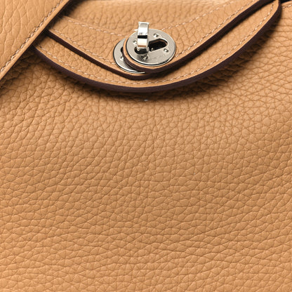 Hermes Taurillon Clemence Mini Lindy 20 Biscuit 8 of 11