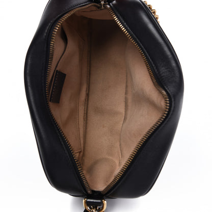 Gucci Calfskin Matelasse Small GG Marmont Chain Shoulder Bag Black 5 of 10