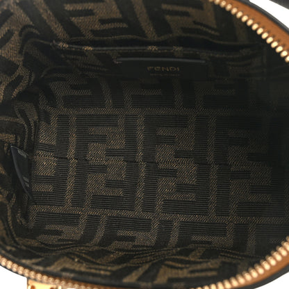 Fendi Vitello King Plexiglass Logo Embossed Mini By The Way Top Handle Boston Bag Caramello 5 of 9