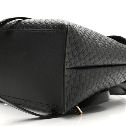 Gucci Microguccissima Drawstring Backpack Black 10 of 11