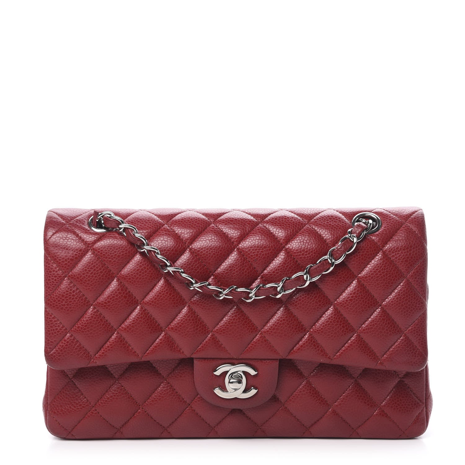 Chanel Caviar Quilted Medium Double Flap Red 1 of 17