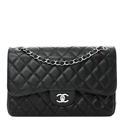 Chanel Caviar Quilted Jumbo Double Flap Black 1 of 12